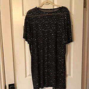 Black Sheer Sparkle Dress